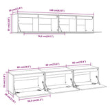 TV Cabinets 5 pcs Solid Wood Pine 3100149