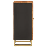 Side Cabinet Brown and Black 40x33.5x75 cm Solid Wood Mango 356807