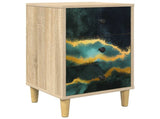 Bedside Cabinet WIJHE Sonoma Oak 36 x 33 x 60 cm 8007279