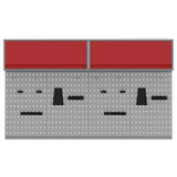Tool Cabinet Set with Shelf 6 pcs Red Powder-Coated Steel 3321415