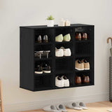 Shoe Cabinet Black Oak 77.5 x 30 x 67 cm Engineered Wood 875214