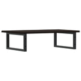 Basin Shelf Wall Mounted Steel and Solid Wood Oak 3302621