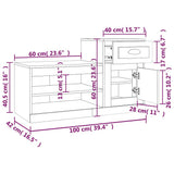 Shoe Cabinet Sonoma Oak 100x42x60 cm Engineered Wood 816419