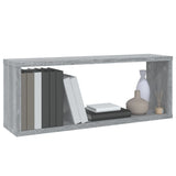 Wall Cube Shelves 6 pcs Grey Sonoma 60x15x23 cm Engineered Wood 815929