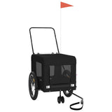 Pet Bike Trailer Black Oxford Fabric and Iron 93940