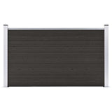 Fence Panel WPC 180x105 cm Black 148975