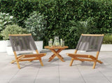 Garden Chairs 2 pcs Grey Solid Wood Acacia and Polypropylene 367688
