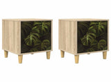 Bedside Cabinet ELBURG 2 pcs Sonoma Oak 36 x 33 x 50 cm 8007198