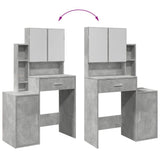 Dressing Table with Cabinet Concrete Grey 80x35x132 cm 848237