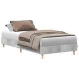 Bed Frame No Mattress Concrete Grey 100x200 cm Engineered Wood 861042