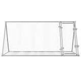Rabbit Hutch Silver 200x105x91 cm Galvanised Steel 3281530