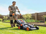 18V Cordless Lawnmower with 2 x 4Ah Batteries, Battery Lawn Mower with 34cm Cutting Width, Mulching T3398P551793