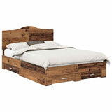 Bed Frame with Headboard Old Wood 140 x 190 cm Engineered Wood 3413610