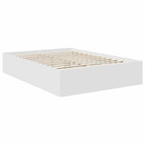 Bed Frame with Headboard White 150 x 200 cm Engineered Wood 3408655
