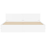 Bed Frame 2 pcs White 193 x 203 cm Engineered Wood 3402865