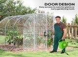 Polytunnel Greenhouse Walk-in Grow House with PE Cover, Door and Galvanised Steel Frame, 3 x 2 x 2m, T3398P315931
