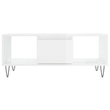 Coffee Table High Gloss White 90x50x36.5 cm Engineered Wood 830590