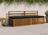 2-Piece Bench Cushions VUGHT 2 pcs 100% Polyester Black 952011
