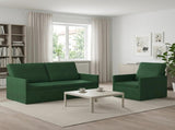 Sofa Set 2 pcs Jungle Green Corduroy Fabric 3433252