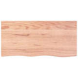 Basin Shelf Wall Mounted Steel and Solid Wood Oak 3302613