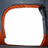 Camping Tent Dome 4-Person Grey and Orange Waterproof 94779