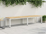 Garden Bench 161 x 35 x 45 cm Solid Acacia Wood White 901751