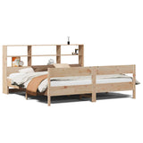 Bookcase Bed without Mattress 180x200 cm Super King Solid Wood Pine 3322978