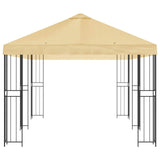 6 x 3 m Cream Polyester and Steel 190 3375983