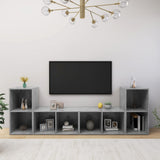 TV Cabinets 4 pcs Concrete Grey 72x35x36.5 cm Engineered Wood 3079974