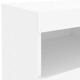 Bedside Cabinet with LED Lights White 50x40x45 cm 836763