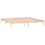 Bed Frame without Mattress 193x203 cm Solid Wood Pine King 822460