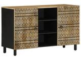 Sideboard 90x33.5x75 cm Solid Rough Wood Mango 4018656