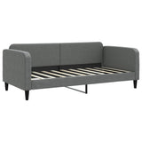 Daybed with Trundle and Mattresses Dark Grey 90x190 cm Fabric 3196888