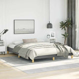 Bed Frame without Mattress Dark Grey 152x203 cm Queen Fabric 346860
