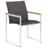 Garden Chair Set of 4 Grey 46516