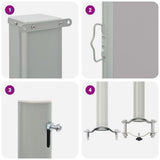 48354 Patio Retractable Side Awning 60x300 cm Grey