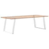 Dining Table Legs U-Shaped 2 pcs White 100x cm Steel 4012805