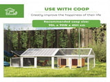 Wooden Chicken Coop with Nesting Box, Openable Roof, for 4-8 Chickens, White T3398P425332
