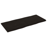 Table Top Dark Brown 140x60x cm Treated Solid Wood Live Edge 364032
