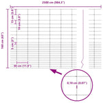 Field Fence Silver 25 x 1.6 m Galvanised steel 42005828