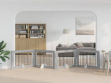 Dog Gate with Stands 4 pcs Grey Sonoma 100 x 80 cm 892064