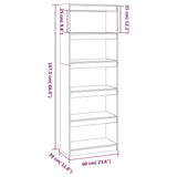Book Cabinet/Room Divider 60x30x167.5 cm Solid Wood Pine 808173