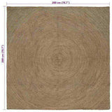 Area Rugs Grey 200 x 200 cm Jute 42010545