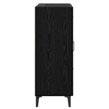 Sideboard Black Oak 69.5 x 34 x 90 cm Engineered Wood and Iron 880844