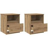 Bedside Cabinets 2 pcs Artisan Oak 40x40x50 cm Engineered Wood 856501