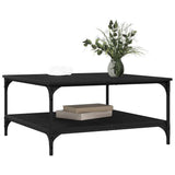 Coffee Table Black oak 80 x 80 x 40 cm Engineered Wood 883499