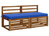 2-Piece Bench Cushions SOEST 2 pcs 100% Polyester Royal Blue 950215