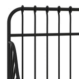 Extendable Bed Frame Black Powder-coated metal Single Extendable 324740
