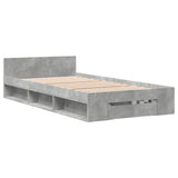 Bed Frame with Drawer without Mattress Concrete Grey 90x190 cm Single 3280786