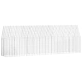 Chicken Cage 2 pcs Silver 600 x 100 x 210 cm Galvanised Steel 3394430